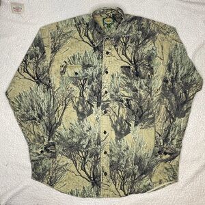 Cabela’s Mens Seclusion 3D Open Country Camouflage Button Shirt: Size Large Tall